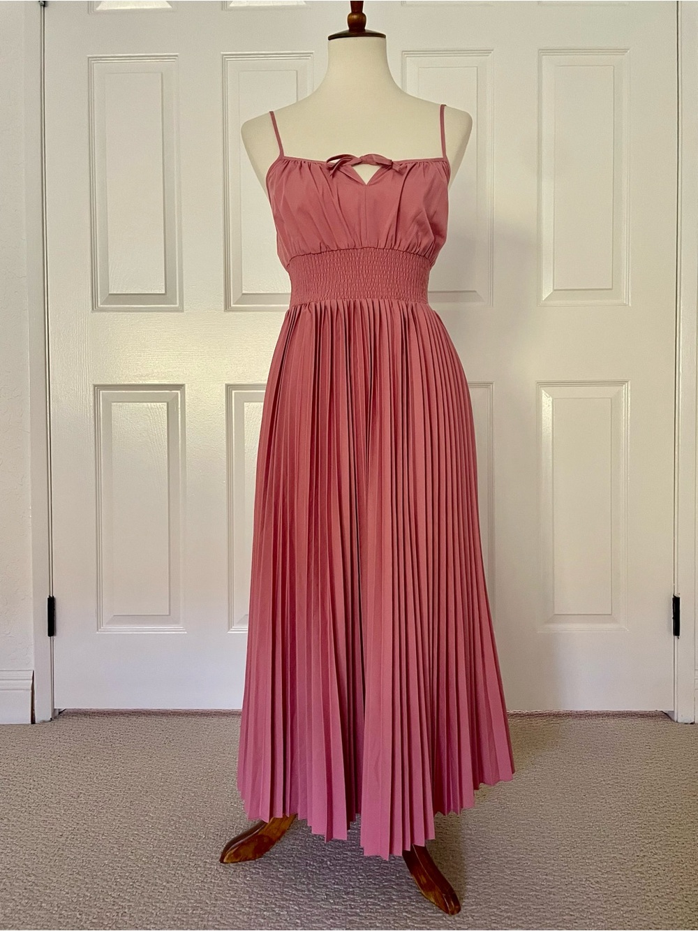 Nw/oT J. Crew Smocked Accordion Pleat Dress Size 2